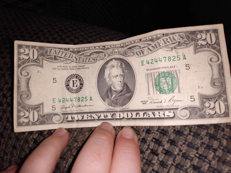 1981 series $20 bill. In good condition. Appears to have&hellip;