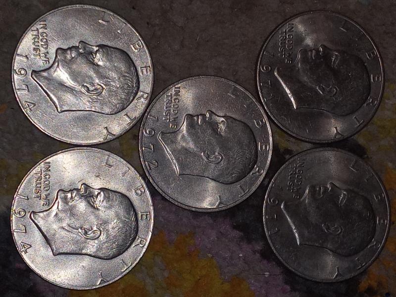 I have two 1971 Dwight d Eisenhower silver dollars I&hellip;