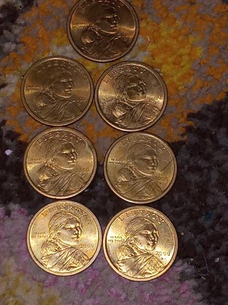 I have seven Sacagawea coins from the year&hellip;
