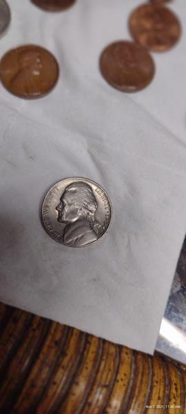 1964 D Jefferson nickle