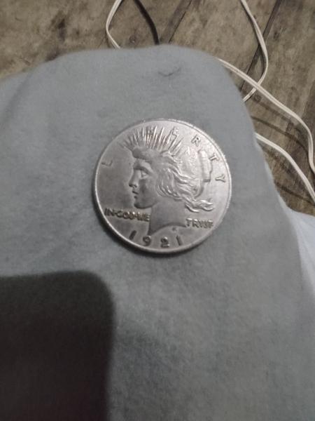 1921 silver peace dollar "no mint" and "no…
