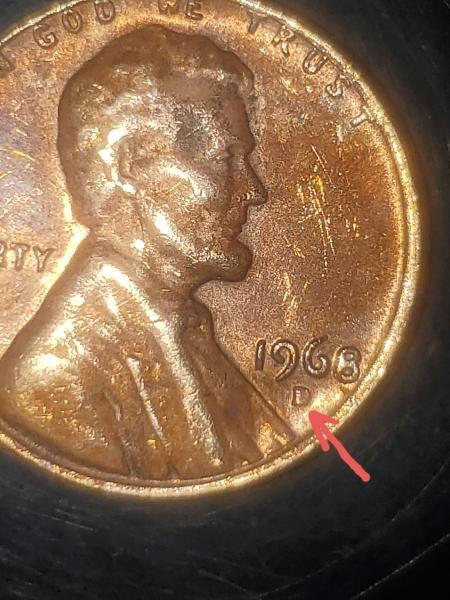 1968d penny the d is fill and 1972…