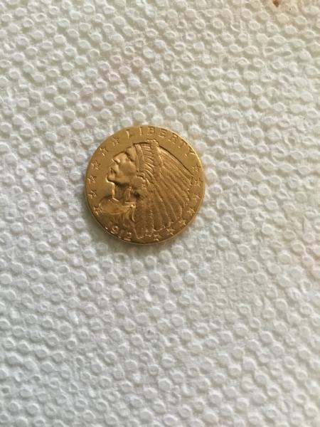 1912 ,2 1/2 dollar gold Indian coin what is the&hellip;