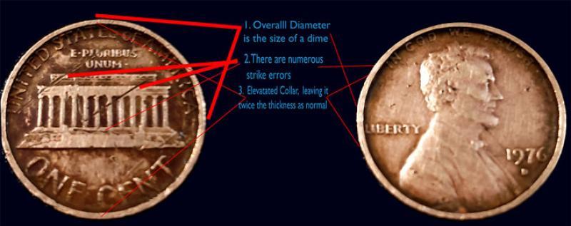 1979D Penny with multiple minting flaws