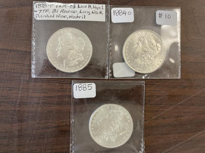 Lot of 18 Morgan Silver Dollars. Different mints.…