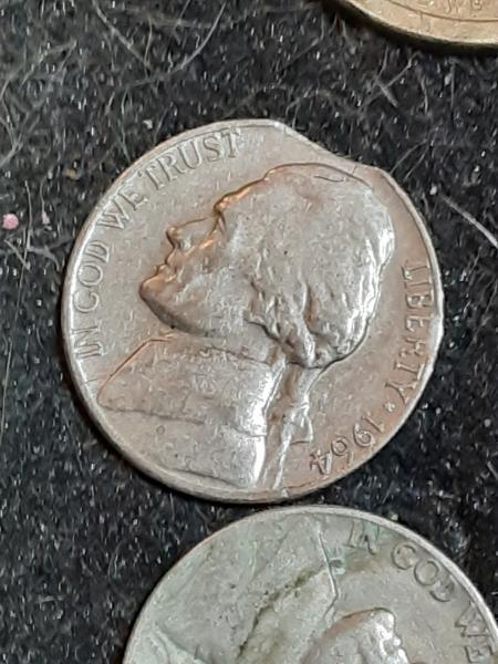 1964 d nickle..seems like a chip is missing..the…