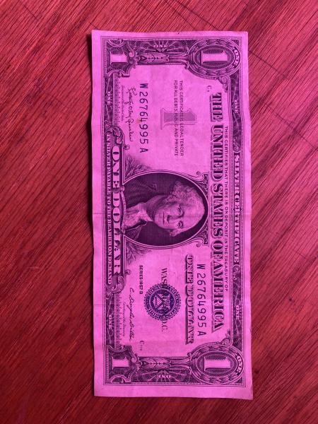 1957B Silver Certificate with off center print. On&hellip;
