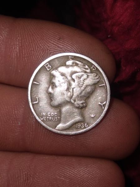1936 10C mercury dime