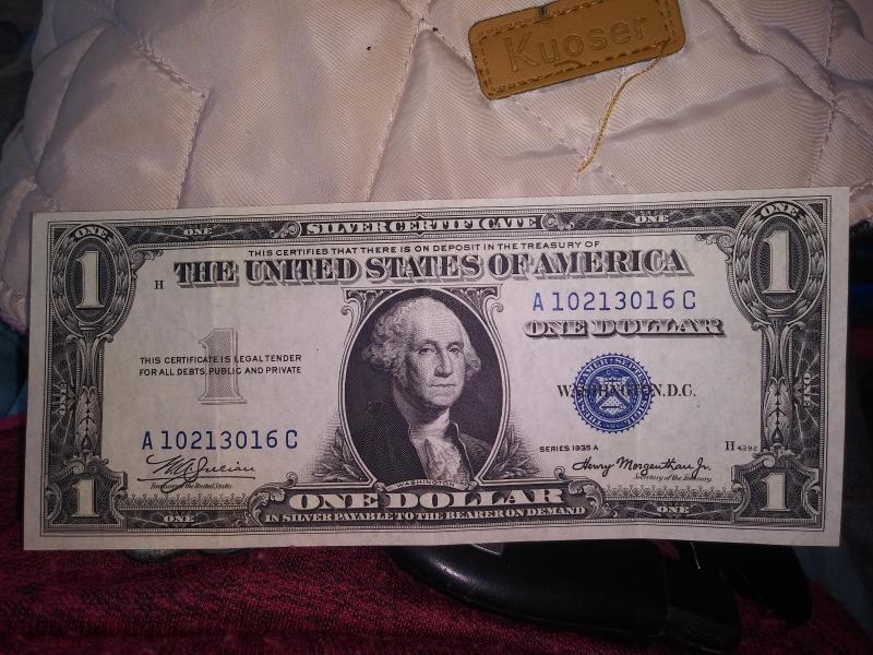 1935A $1 silver certificate. Its in really great&hellip;