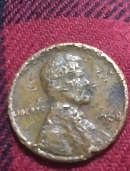 Damaged from the mint 1968 d penny error&hellip;