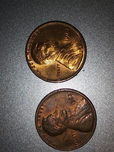 1982 small and large date with errors both on zinc&hellip;