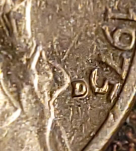 1975-D jefferson Nickel Misplaced Mint Mark