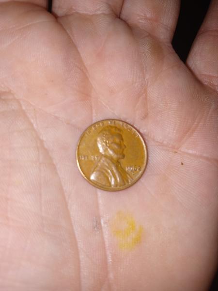 this is a 1962D penny that is missing the R&hellip;