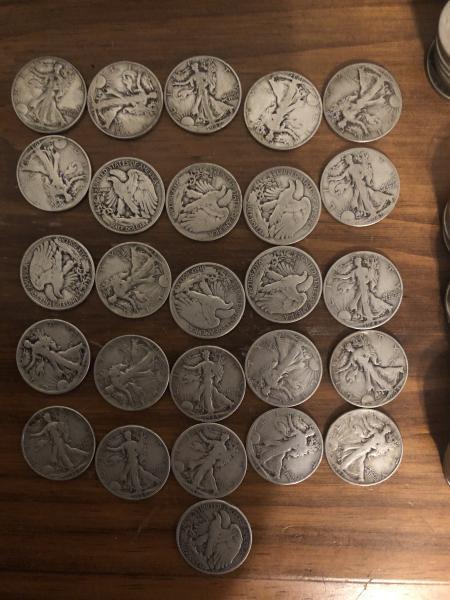 These are walking liberty half dollars