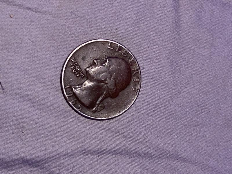 Quarter color of penny 1965, 1999 Pennines color…