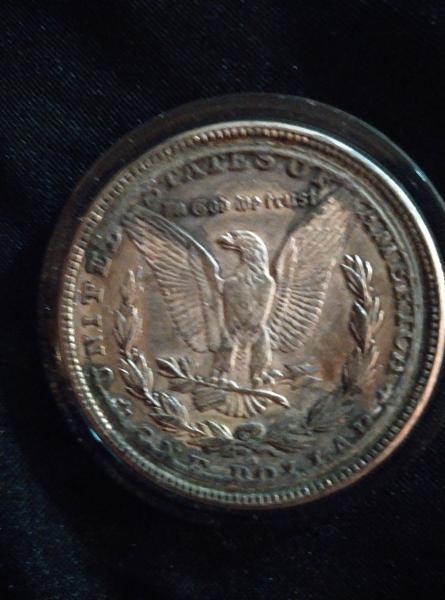 1921 Morgan silver dollar RARE error/Die break