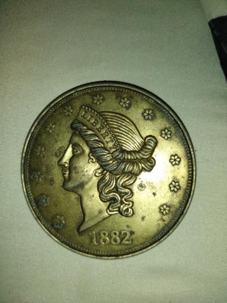 1882 liberty twenty dollar coin