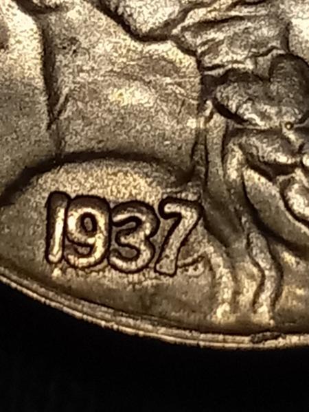 1937 d buffalo nickel with year out of…