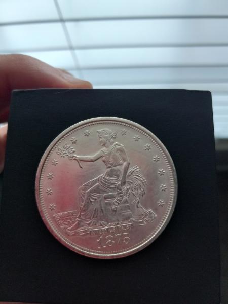 1875 U.S. Trade Dollar, 420 grain 900 fine,…