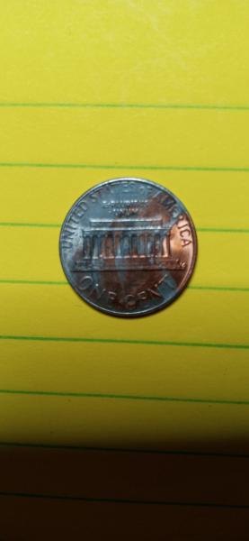 1984-D Lincoln penny, looks like the mint ran…