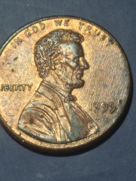 1999 Lincoln penny has 3 eyes stacked one&hellip;
