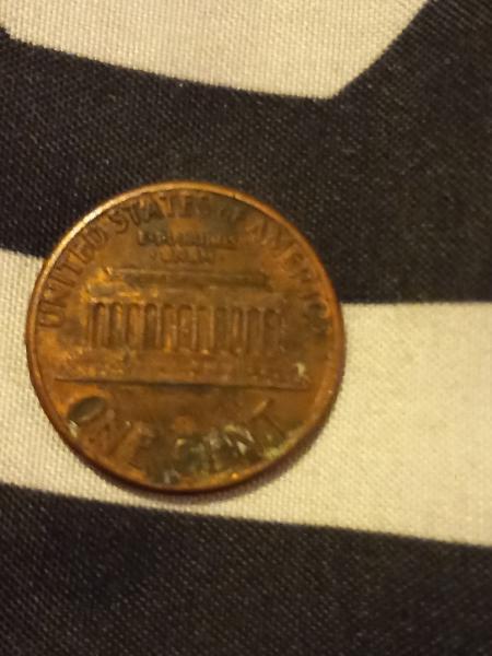 1997 Lincoln memorial cent withanother vountrys currency stamped…