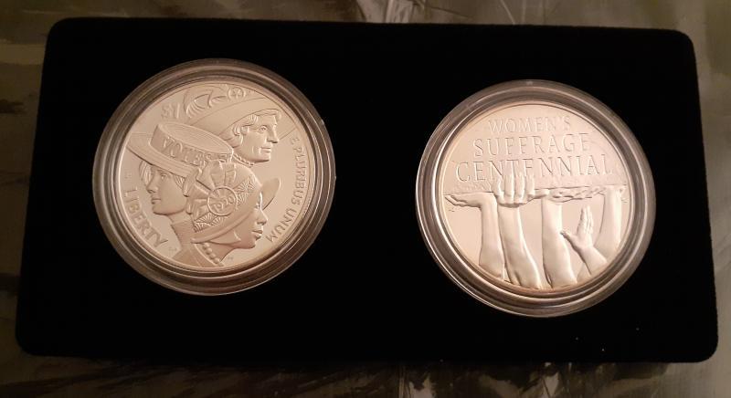 Women's Suffrage Centennial Proof Silver Dollar and Medal…