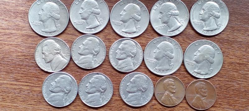 Quarters - 1967x2, 1977 , 1979 no mark.&hellip;
