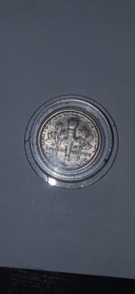 USA dime, stamp left a large rim around…