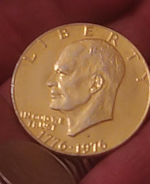 177-1976 Eisenhower bicentennial one dollar type2. With p…