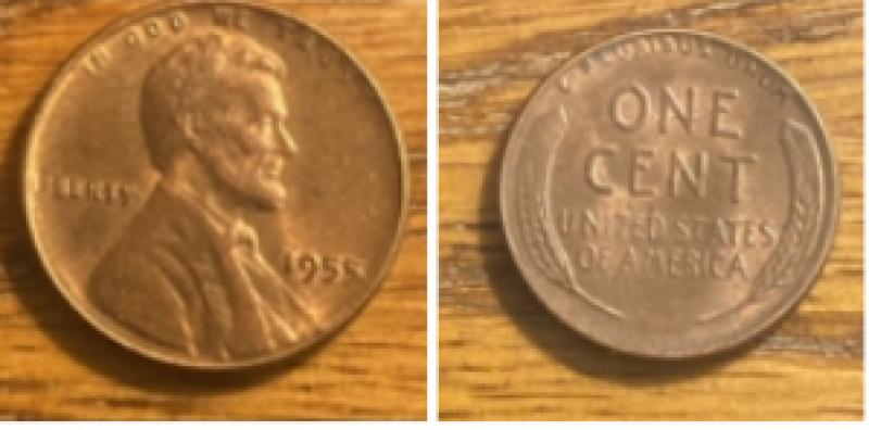 1955 wheat penny. The “L” is almost not&hellip;