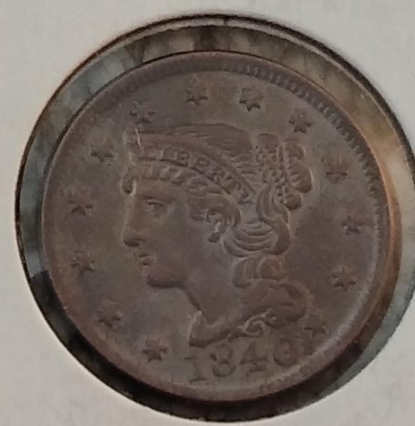 1840 large cent
