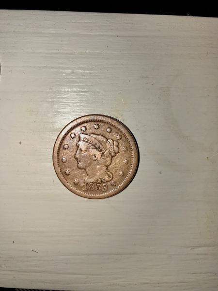 1853 penny 1912 nickel 1947 Spanish una peseta&hellip;