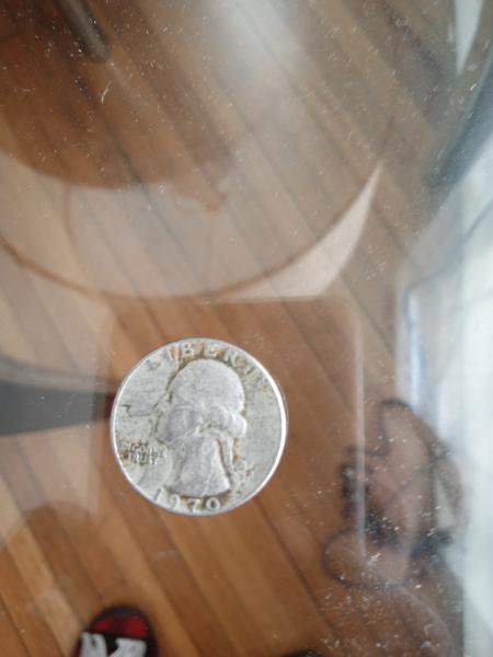 1970 D quarter unusual marking
