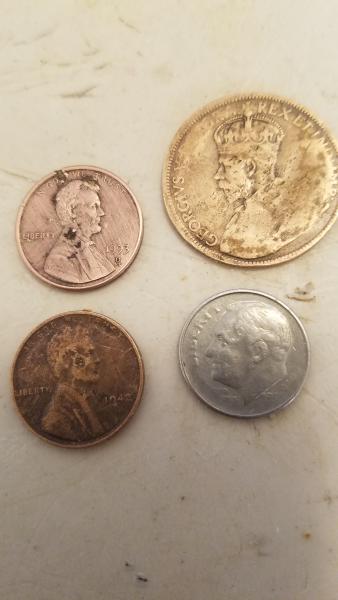 The penny has a indent on trust .the…