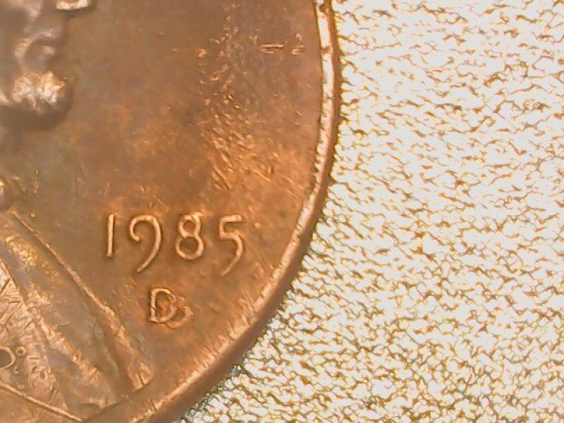 1985 Lincoln penny I believe the mint mark…
