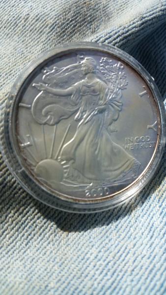 2000 1oz silver eagle coin no mint mark that I&hellip;