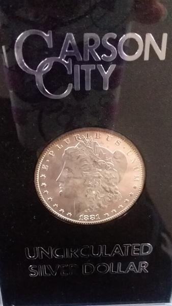 1881 Carson City uncirculated silver dollar in original&hellip;