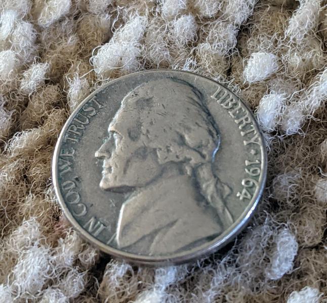 1964 D nickel