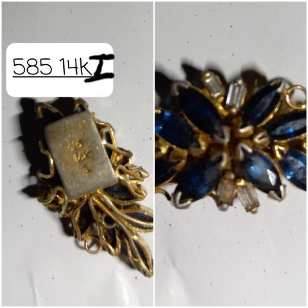 Possible saphire and diamond pendant 585 14k