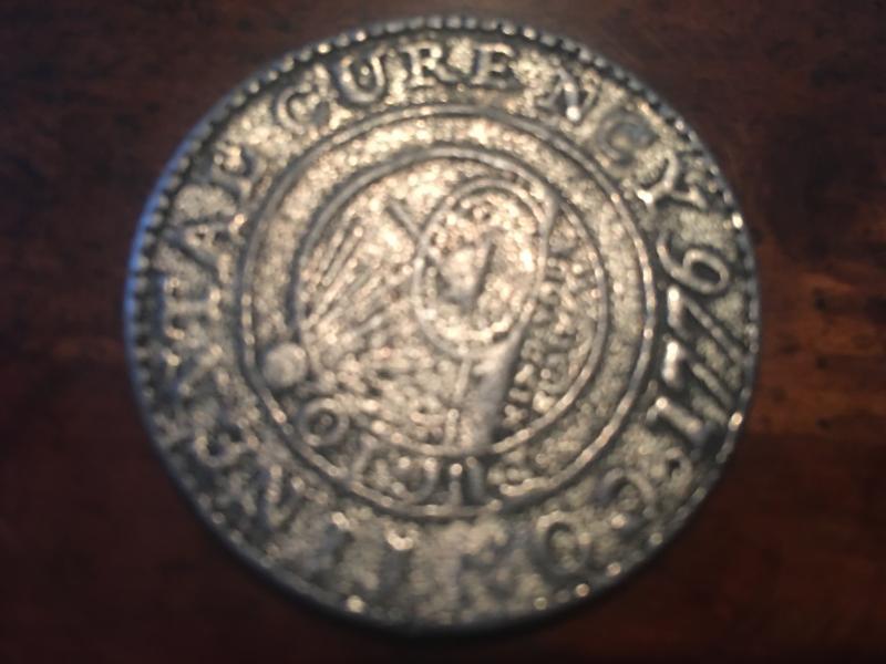 1776 Continental Currency one dollar coin designed by…