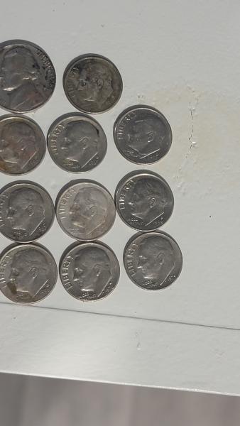 1975 to 1999 dimes, 1964 nickel, 2002 s&hellip;