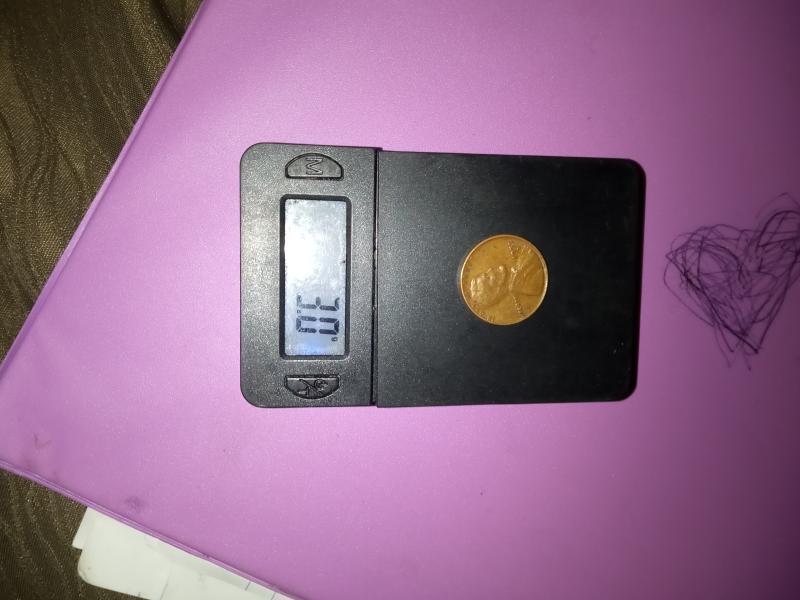1955 d wheat Lincoln penny. Weighs 3.0 grams.…