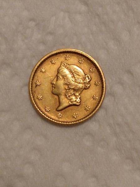 1851 $1 dollar gold liberty head with possible error on&hellip;
