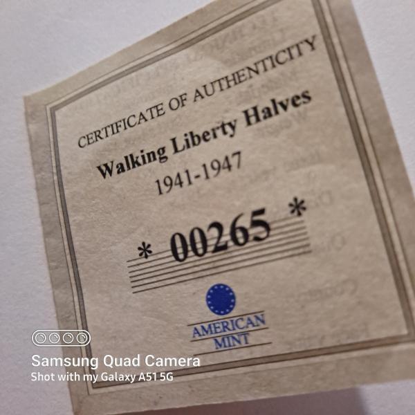 1945walkingiberty with certificate if authentisity