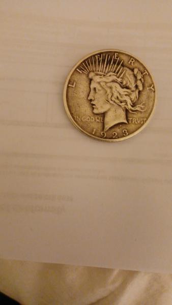 1923s silver peace coin