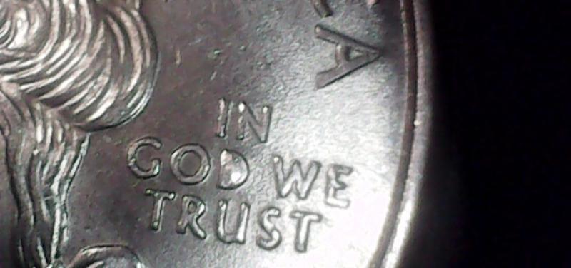 1999 Pennsylvania state quarter the "D" in GOD…