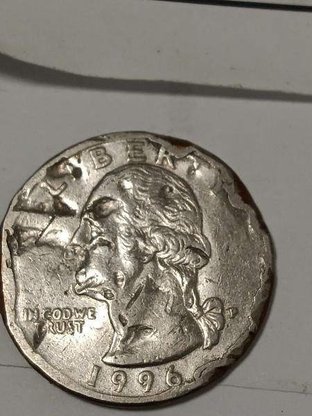 1996 p quarter weird looking is it a…