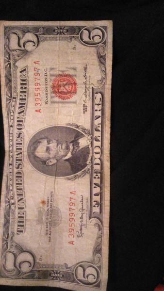 1963 $5.00 bill