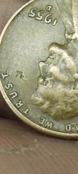 1955 wheat with E Pluribus upsidedown across the forehead of&hellip;
